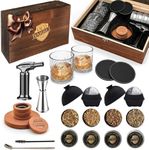 Whiskey Smoker Kit with Torch, Bourbon Whiskey Gifts for Men - Cocktail Smoker Kit with Glasses, Old Fashioned Smoker Kit, Birthday Men Anniversary (NO Butane) (Large)