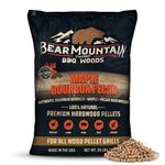 Bear Mountain BBQ Premium Bourbon, Maple, and Pecan Smoker Pellets, All-Natural Hardwood Pellet Blend for Outdoor Grilling, 20 Pound Bag