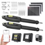 TOPENS XD552S Smart Gate Opener for Medium Duty Solar Dual Swing Gates Up to 18ft per Arm, Automatic Gate Opener with App Control AC Powered Remote Control Kit Solar Panel Included