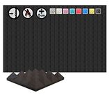 Arrowzoom 24 Acoustic Panels Pyramid Sound Absorbing Acoustic Treatment Tiles 25x25x5cm Recording Studio Noise Cancellation Acoustical Walls Dampening Foam Fire Retardant Black