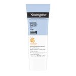 Neutrogena Ultra Sheer Face Sunscreen Lotion Broad Spectrum SPF 45, Dermatologist-tested, Oxybenzone-free, Non-comedogenic, Water Resistant & Non-Greasy, 88mL
