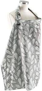 Bebe au Lait Premium Cotton Nursing Cover, Lightweight and Breathable Cotton, Open Neckline, One Size Fits All - Fern