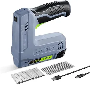 WORKPRO 3.6V Power Electric Cordless 2-in-1 Staple and Nail Gun, 2.0Ah Battery Powered Stapler for Upholstery, Crafts, DIY, Including USB Charger Cable, 2000PCS of Staples and Nails, Grey