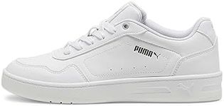 PUMA Women's Court Classy Sneaker, White/Silver, US 9