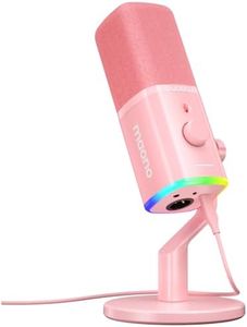 MAONO Dynamic Gaming Microphone: USB XLR Dynamic Computer Microphone with Software-RGB PC Mic for Gamer-Podcast Mic for Streaming Recording Studio YouTube Content Creation Online Chat PD100X (Pink)