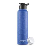 PEXPO Chromo Stainless Steel Sports/Fridge Water Bottle With Sipper & Steel Cap, 1 Litre, Blue | Eco friendly | BPA Free | Water Bottle for Office, Gym, School, Yoga, Trekking, Adults & Kids