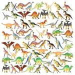 Prextex 72-Piece Dinosaur Toy Set - Mini Dinosaur Toys for Boys and Girls Age 2-5, Small Dinosaur Figures Perfect for Jurassic-Themed Parties, Cake Toppers, Birthday Decorations, & Party Bag Fillers