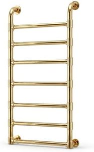 P&Dlusir Luxrious Heated Towel Rack, Polished Gold, 19.69" W x 39.3" H