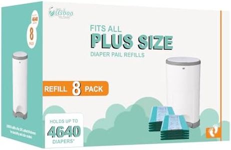 USBOO Refills Compatible with Dekor PLUS Diaper Pail,8 Pack Disposable Diaper Pail Refills, Reinforced Thickness Diaper Trash Bags, Holds up to 4640 Diapers,Tropical Fruit