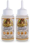 Gorilla Glue Clear, Non-Foaming, Water Resistant, Indoor & Outdoor, Versatile Bonding Usage, Easy Application Nozzle, 3.75oz/110ml Bottle, (Pack of 2)