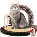 Happi N Pets Original Large Size Cat Arch Self Groomer Massager, Cat Grooming Brush with Heavy Duty Scratching Pad and Catnip Toy, Cat Face Scratchers, Cat Scrathers for Indoor Cats, Cat Rubbing Post