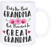 Funexara First Time Great Grandma Gifts-Promoted to Great Grandmother Coffee Mug-Great Grandparents Baby Announcement- Baby Reveal-Present on Birthday Christmas Baby Shower Party