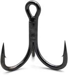 YHC 20PCS 4X Strong High Carbon Steel Sharp Barbed Fishing Treble Hooks Triple Hooks for Freshwater Saltwater 3/0
