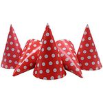 Selibration.com | Red 10 Pcs Polka Dot Happy Birthday Party Hat For Kids/Children Supplies For Your Loved Ones