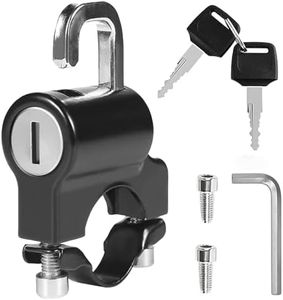 HETZON SALES Motorcycle Helmet Lock，Motorbike Accessories,Bike Handlebar Tubing Helmet Lock,Anti-Theft Helmet Safety Lock Metal 22mm-26mm Black with 2 Keys Motorcycle Accessories