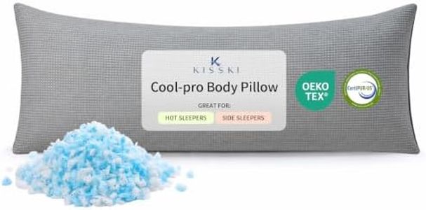 KISSKI Cooling Full Body Pillow for Side Sleepers, Memory Foam Long Pillow