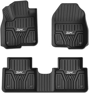 3W Floor Mats Fit for Honda CR-V 2017-2022 (Include Hybrid) TPE All Weather Custom Fit Floor Liner for Honda CRV 1st and 2nd Row Full Set Car Mats Black