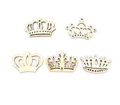 Sticker Hub Paintable Crown Wooden Laser Cut for Decoration DIY Prodcuts for kids, parties, art and craft_WCO263