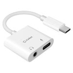 Cellet 3.5mm Aux Audio Adapter USB-C, Type-C USB Enhanced Quality Sound Compatible to iPad, iPad Pro, iPad Air, Samsung Galaxy, Google Pixels, MacBook Pro Air (USB-C to Audio & Power Adapter)