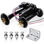 Horn Kit, 12V 150db Car Air Horn Super Loud 2 Trumpet Train Horn Kit with Compressor for Trucks Lorrys Trains Boats Jeep SUV or Vans