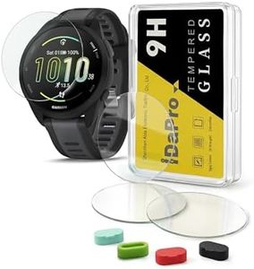 iDaPro Screen Protector for Garmin Forerunner 165 / Forerunner 165 Music,Tempered Glass,9H Hardness,Anti-Scratch,Anti-Bubble,Easy Installation