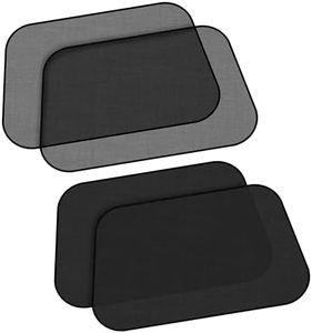 EcoNour Car Side Window Shades for Baby | 4 Pack - Car Window Sun Blocker Shades for Kids | Foldable Cling Window Cover Protects UV & Heat Glare | Window Shade for Privacy | Large Plus (21"x14")