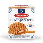 Daelmans Dutch Stroopwafels Wafers Filled with Caramel, Cinnamon, and Real Bourbon Vanilla 10.94 Oz. Gift Box