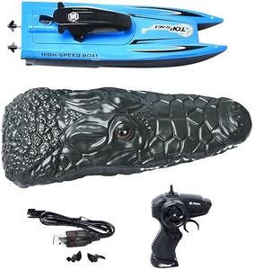 Top Race Remote Control Alligator Head - Remote Control Boat Prank Toy for Kids, Adults, Pranksters - 2.4G Waterproof RC Boats - Battery Powered - 3Hx10.2Linch