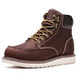 SL-Saint Waterproof Steel/Soft Moc Toe Classic Fashion Safety Work Boots for Men,Industrial Construction Insulated 6'' (Moderm Soft Toe, Adult, Men, 8, Numeric, UK Footwear Size System, Wide)