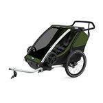 Thule, Chariot Cab 2, Trailer/Stroller, Aluminium/Cypress Green, Uni, Unisex-Adult