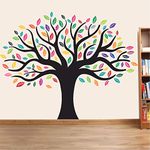 StickMe 'Colorful Tree - Nature - Baby - Kids - Learning Education Nursery Pre School Kinder Garden Wall Sticker' -SM755 (Multi Colour, Vinyl - 120cm X 100 cm)