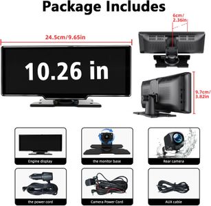 10.26" Wireless CarPlay Display – Touchscreen Car Multimedia Screen