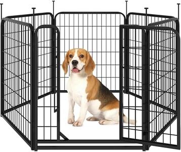 Yaheetech Dog Pen 80cm 6 Panels Suitable for Medium Dogs Heavy Duty Puppy Playpen Pet Exercise Fence for Indoor/Outdoor