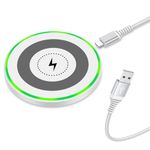 15W Samsung Wireless Charger Pad Fast Charger for Google Pixel 8a/8/7/6,LG G8/G7/V60/V50,Phone Wireless Induction Charger Station for iPhone 15 14 13 12 11 Pro,Samsung Galaxy S24 Ultra S23 S22 S21 S20