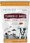 PETIPET Turmeric Bars - Turmeric Curcumin Quercetin for Hip & Joint + Arthritis Support, Allergy Relief + Immune Booster Dog Supplement (120 Count)