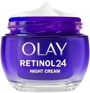 Olay Retinol 24 Night Cream Face Moisturiser - Anti-Aging Skincare with Antioxidant Vitamin E, Overnight Face Cream that Smooths, Renews, and Hydrates, 50ml
