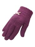 FabSeasons Purple Acrylic Woolen Winter Gloves for Girls & Teens, fits for 5-8 years