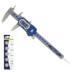 Moore & Wright MW110-15DBL Digitronic Digital Caliper Basic Line 110-DBL Series 150mm (6") - FREE CR2032 Battery Pack