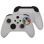 eXtremeRate Full Set Shell Buttons for Xbox Series X & S Controller, SFC SNES Classic EU Style Replacement Side Rails Grips Front Back Cover for Xbox Core Wireless Controller [Controller Excluded]