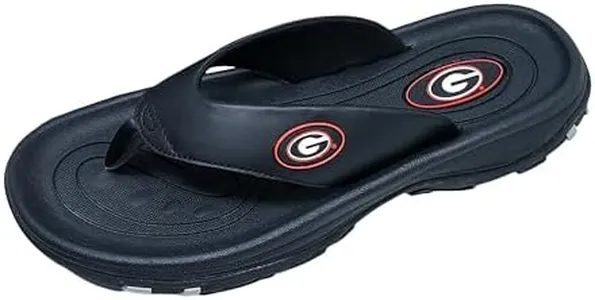 ZORIZ Collegiate Series Golf Sandal Black, Georgia 12