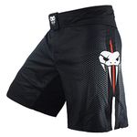 SOTF Boxing Shorts for Men Training Fight Shorts Men MMA BJJ Shorts No Gi, Black, X-Large