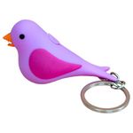 AMANVANI Bird Shape Sound Keychain, Key Chains for Car, Scooty, Girls Boys Gifts, Birthday, LED Light Keychain, Bag Pendant, Cartoon keyring for Girls Boys Return Gift (1pcs)