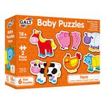 Galt Baby Puzzles - Fun, Educational and Colourful Early Learning 2 Pc First Jigsaw Puzzles - Set of 6 Two Chunky Piece Puzzles for Babies - Develop Matching and Motor Skills - Ages 18 Months Plus