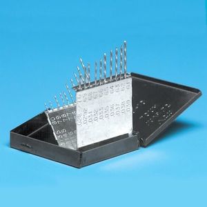 20-piece Micro-Size Drill Bit Set with Index, #61 - #80