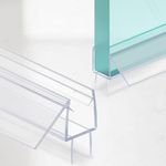 AquivaCoast 2-Pack Shower Door Bottom Seal, (3/8" x 36") Ultra Clear Shower Door Seal Strip, Stop Shower Leaks and Create A Water Barrier