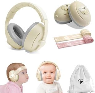 ONITOON Baby Ear Muffs, 2-in-1 Baby Noise Canceling Headphone, Hearing Protection for Babies 0-48 Months, Adjustable Headband