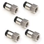 1/8 Npt Female Push To Connect Fittings,CEKER 1/4 Inch Air Tube Od Fittings 1/8 Air Fittings Pneumatic Fittings Air Line Fittings Quick Connect Air Hose Fittings 5Packs