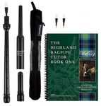 RG Hardie Bagpipe Practice Chanter, College of Piping Tutor Book 1, Breathable Case and Reed Tube with 2 Quality Scottish Reeds Bundle