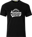 magic moments Totally Awesome Big Brother Funny Humour Party Present Cotton t Shirt (Age 9 to 10, Black)