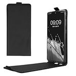 kwmobile Vertical Flip Case Compatible with Samsung Galaxy S20 FE - Case PU Leather Protective Flip Cover with Magnet - Black